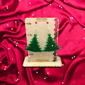 Christmas Tree Bling Dangling Earrings